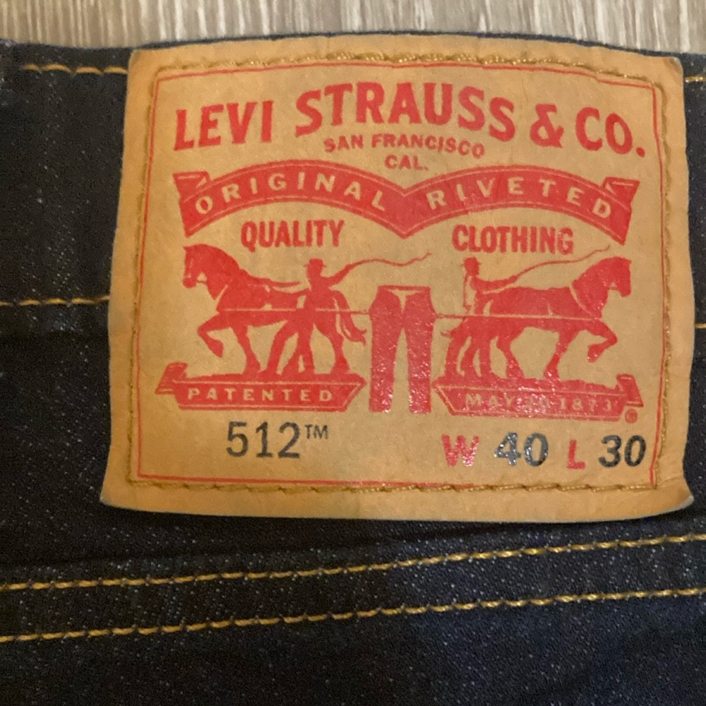 Men's Levi's Blue 512 Slim Jeans Size: 40x30
